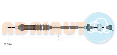 Cable Pull, clutch control ADRIAUTO 07.0168