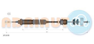 Cable Pull, clutch control ADRIAUTO 07.0170