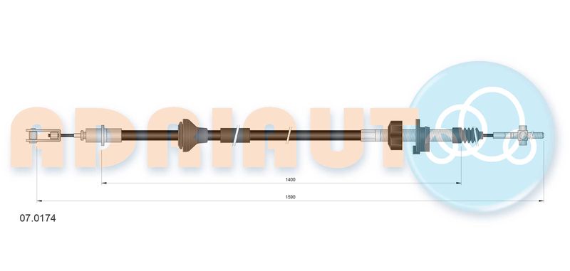 ADRIAUTO 07.0174 Cable Pull, clutch control