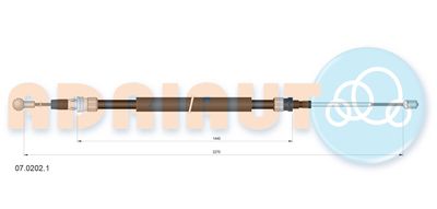 Cable Pull, parking brake ADRIAUTO 07.0202.1