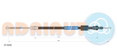 Cable Pull, parking brake ADRIAUTO 07.0228