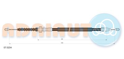 Cable Pull, parking brake ADRIAUTO 07.0234