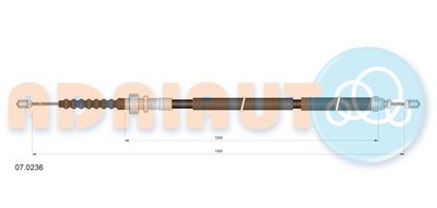 Cable Pull, parking brake ADRIAUTO 07.0236