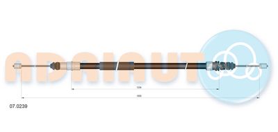 Cable Pull, parking brake ADRIAUTO 07.0239
