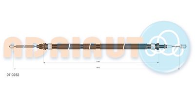 Cable Pull, parking brake ADRIAUTO 07.0252