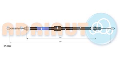 Cable Pull, parking brake ADRIAUTO 07.0263
