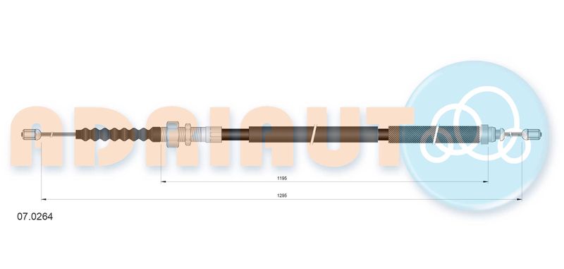 ADRIAUTO 07.0264 Cable Pull, parking brake