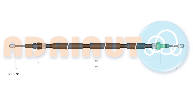 ADRIAUTO 07.0278 Cable Pull, parking brake