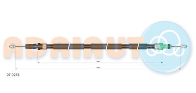 Cable Pull, parking brake ADRIAUTO 07.0278