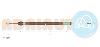 Cable Pull, parking brake ADRIAUTO 07.0289