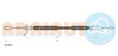Cable Pull, parking brake ADRIAUTO 09.0261