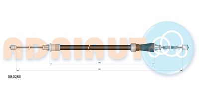Cable Pull, parking brake ADRIAUTO 09.0265