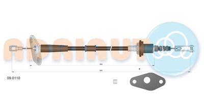 Cable Pull, clutch control ADRIAUTO 09.0110
