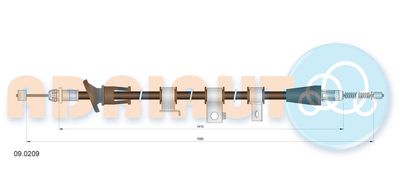 Cable Pull, parking brake ADRIAUTO 09.0209