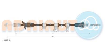 Cable Pull, parking brake ADRIAUTO 09.0210