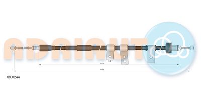 Cable Pull, parking brake ADRIAUTO 09.0244