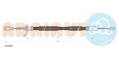 Cable Pull, parking brake ADRIAUTO 09.0256