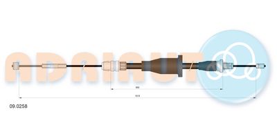 Cable Pull, parking brake ADRIAUTO 09.0258