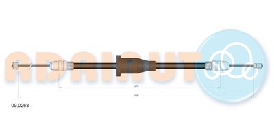 Cable Pull, parking brake ADRIAUTO 09.0263