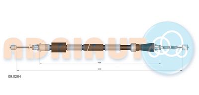 Cable Pull, parking brake ADRIAUTO 09.0264