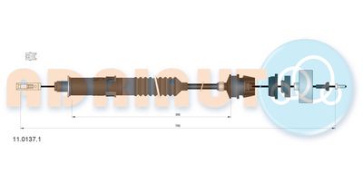 Cable Pull, clutch control ADRIAUTO 11.0137.1