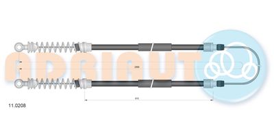 Cable Pull, parking brake ADRIAUTO 11.0208