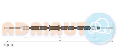 Cable Pull, parking brake ADRIAUTO 11.0211.2