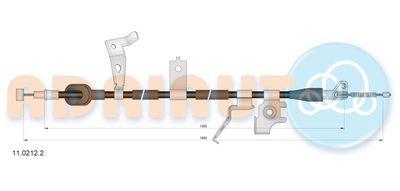Cable Pull, parking brake ADRIAUTO 11.0212.2