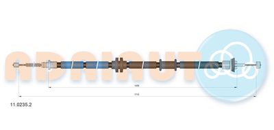Cable Pull, parking brake ADRIAUTO 11.0235.2
