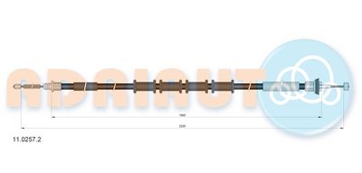 Cable Pull, parking brake ADRIAUTO 11.0257.2