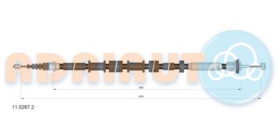Cable Pull, parking brake ADRIAUTO 11.0267.2