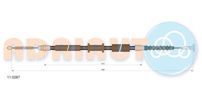 Cable Pull, parking brake ADRIAUTO 11.0267