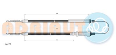 Cable Pull, parking brake ADRIAUTO 11.0277