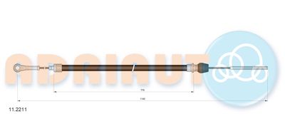 Cable Pull, parking brake ADRIAUTO 11.2211