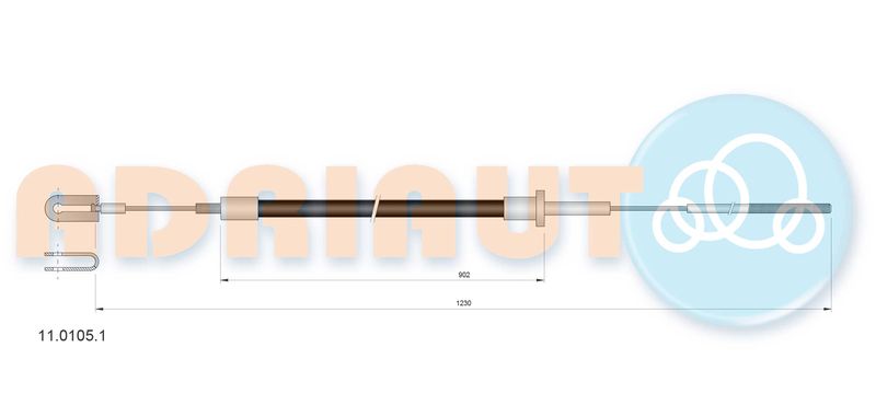 ADRIAUTO 11.0105.1 Cable Pull, clutch control
