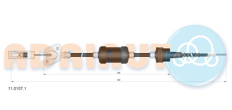 ADRIAUTO 11.0107.1 Cable Pull, clutch control