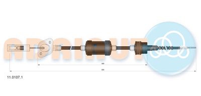 Cable Pull, clutch control ADRIAUTO 11.0107.1