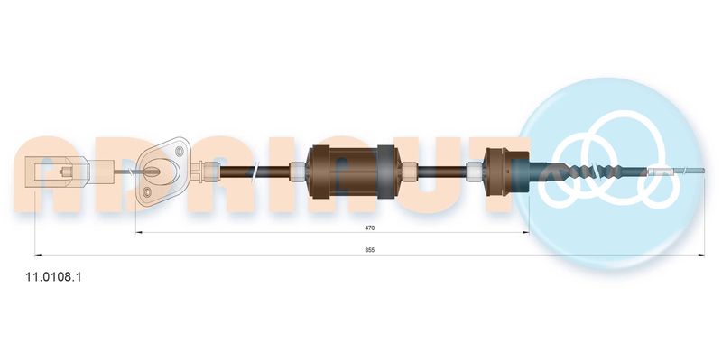 ADRIAUTO 11.0108.1 Cable Pull, clutch control