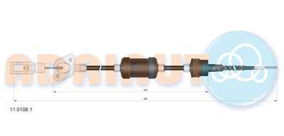 Cable Pull, clutch control ADRIAUTO 11.0108.1