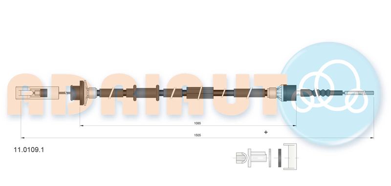 ADRIAUTO 11.0109.1 Cable Pull, clutch control