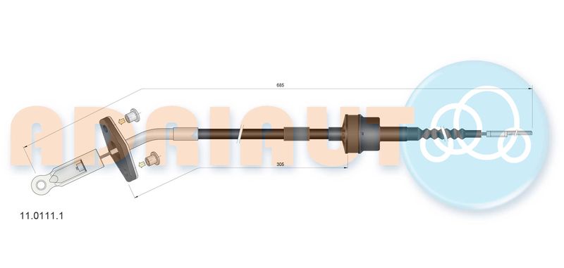 ADRIAUTO 11.0111.1 Cable Pull, clutch control
