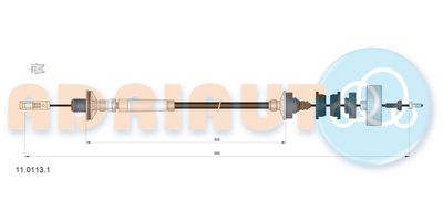Cable Pull, clutch control ADRIAUTO 11.0113.1