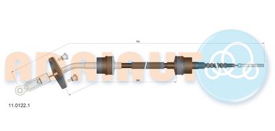 Cable Pull, clutch control ADRIAUTO 11.0122.1