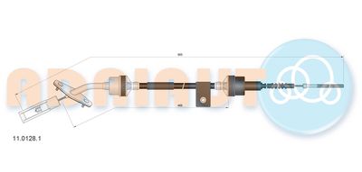 Cable Pull, clutch control ADRIAUTO 11.0128.1