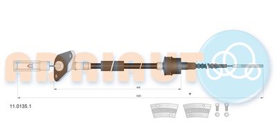 Cable Pull, clutch control ADRIAUTO 11.0135.1