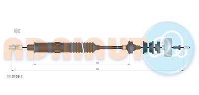 Cable Pull, clutch control ADRIAUTO 11.0138.1