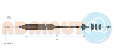 Cable Pull, clutch control ADRIAUTO 11.0139.1