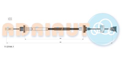 Cable Pull, clutch control ADRIAUTO 11.0144.1