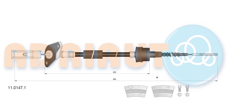 ADRIAUTO 11.0147.1 Cable Pull, clutch control