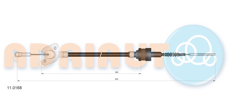 ADRIAUTO 11.0168 Cable Pull, clutch control